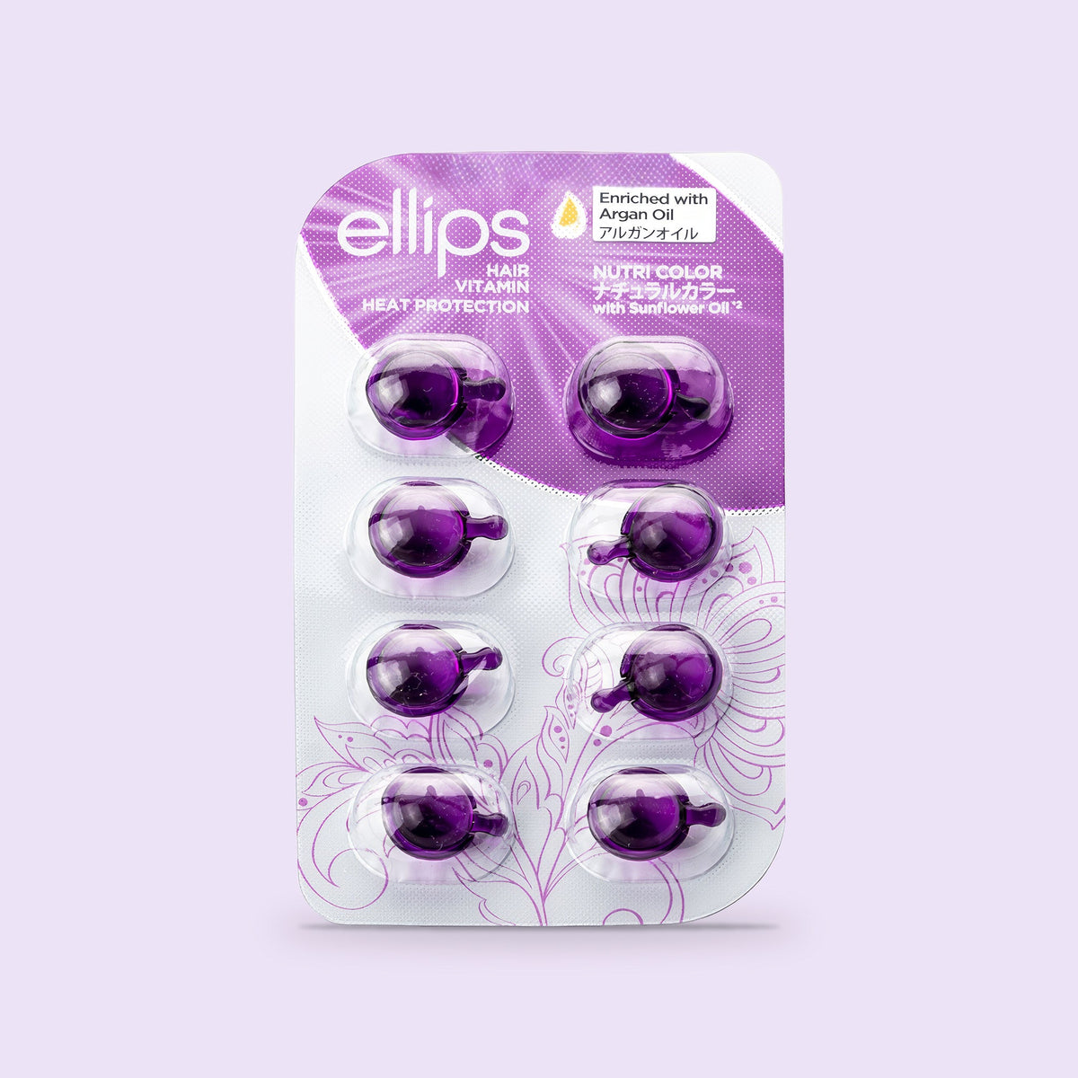 Ellips Nutri Color i provstorlek: blisterförpackning med 8 kapslar hårolja